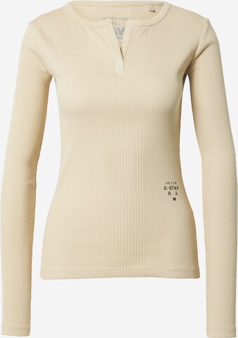 Maglietta di G-Star RAW in beige: frontale