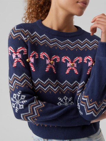 VERO MODA Trui 'CANDY CANE' in Blauw