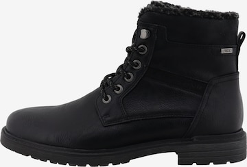 TOM TAILOR Lace-up boots in Black: front