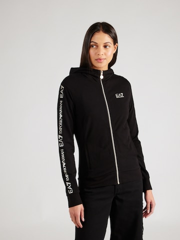 EA7 Emporio Armani Sweatjacka i svart: framsida