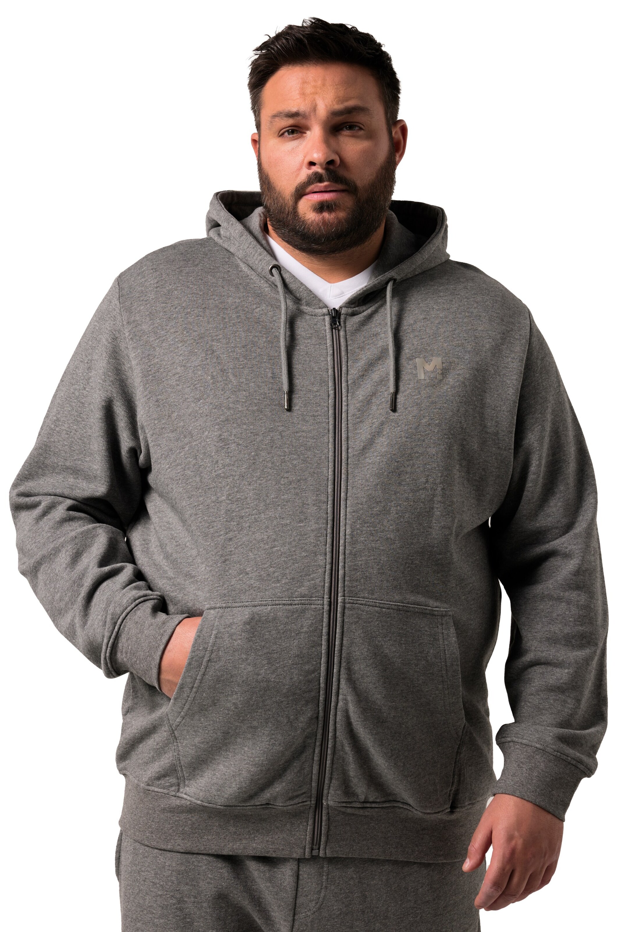 Men Plus Sweatshirt in Grijs