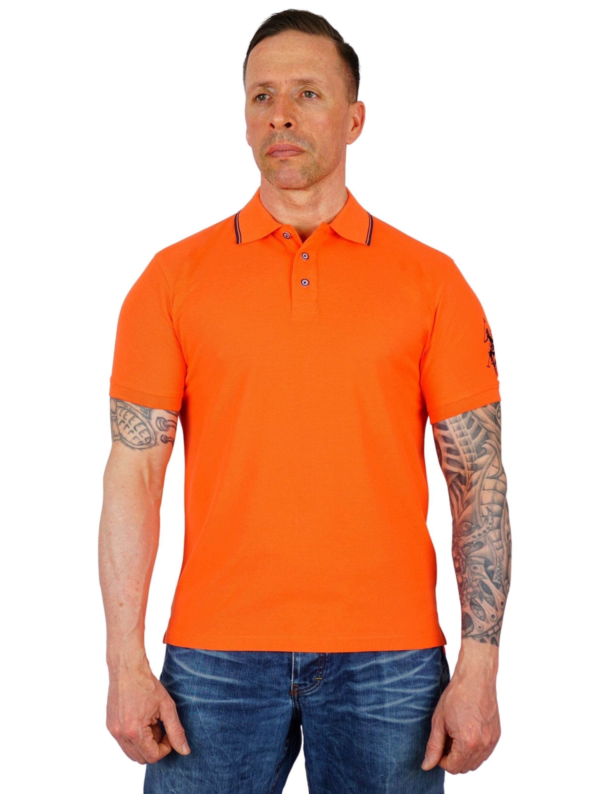 U.S. POLO ASSN. Shirt in Oranje: voorkant