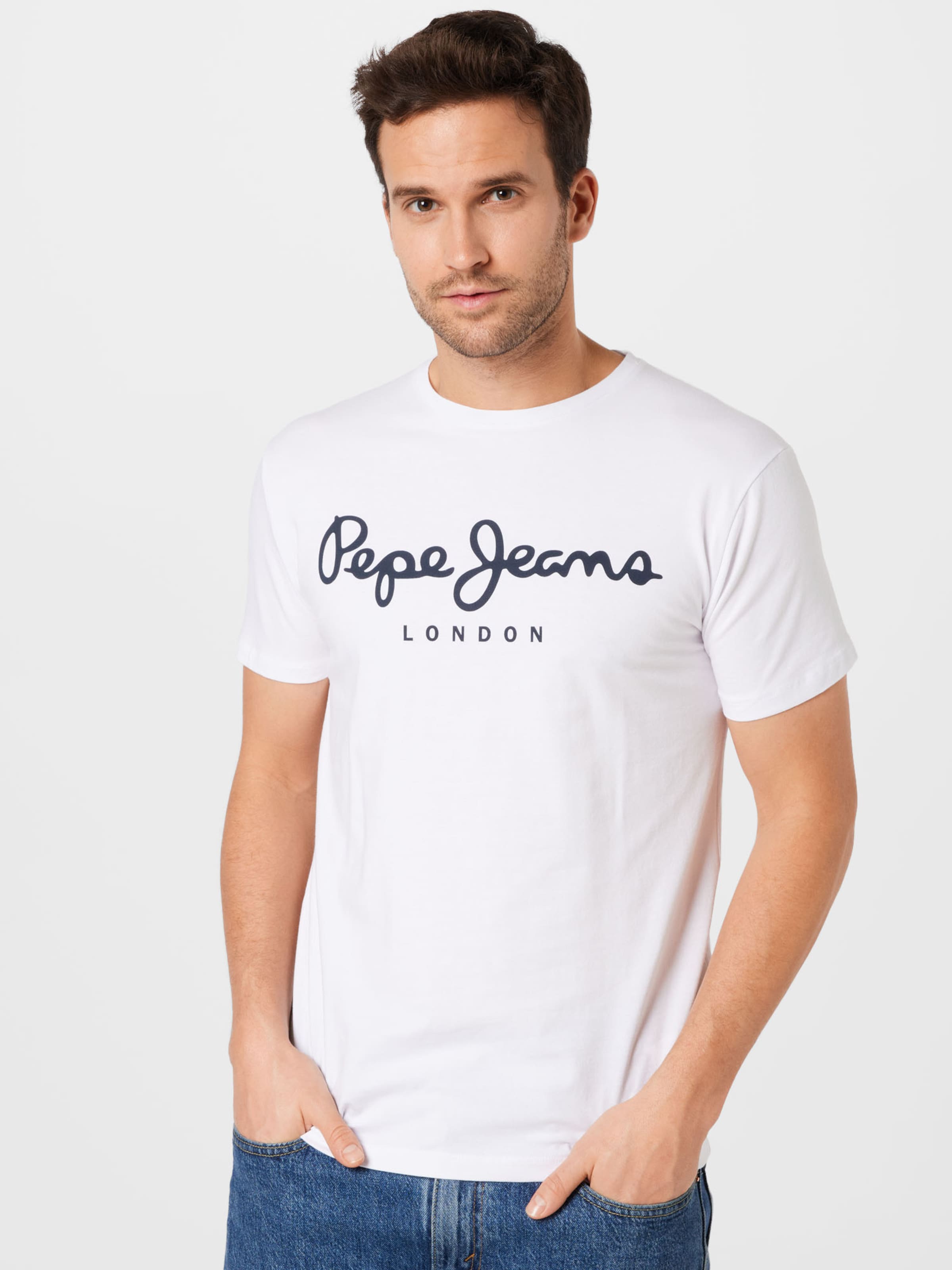 Männer Shirts Pepe Jeans T-Shirt in Weiß - SE07652