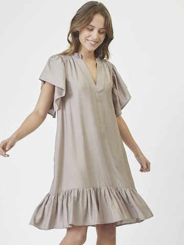 Robe ' Hera' co'couture en marron : devant