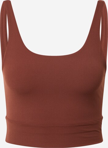 NIKE Sports bra 'Luxe' in Brown: front