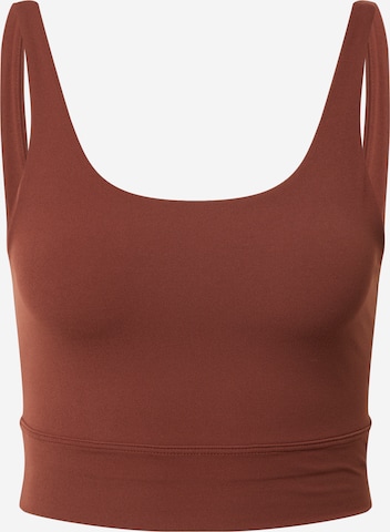 NIKE Sports Bra 'Luxe' in Brown: front