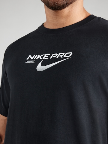 juoda NIKE Sportiniai marškinėliai 'PRO'