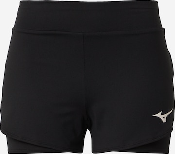 MIZUNO Slim fit Sports trousers 'Flex' in Black: front