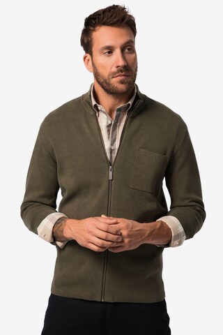 JP1880 Knit Cardigan in Green: front