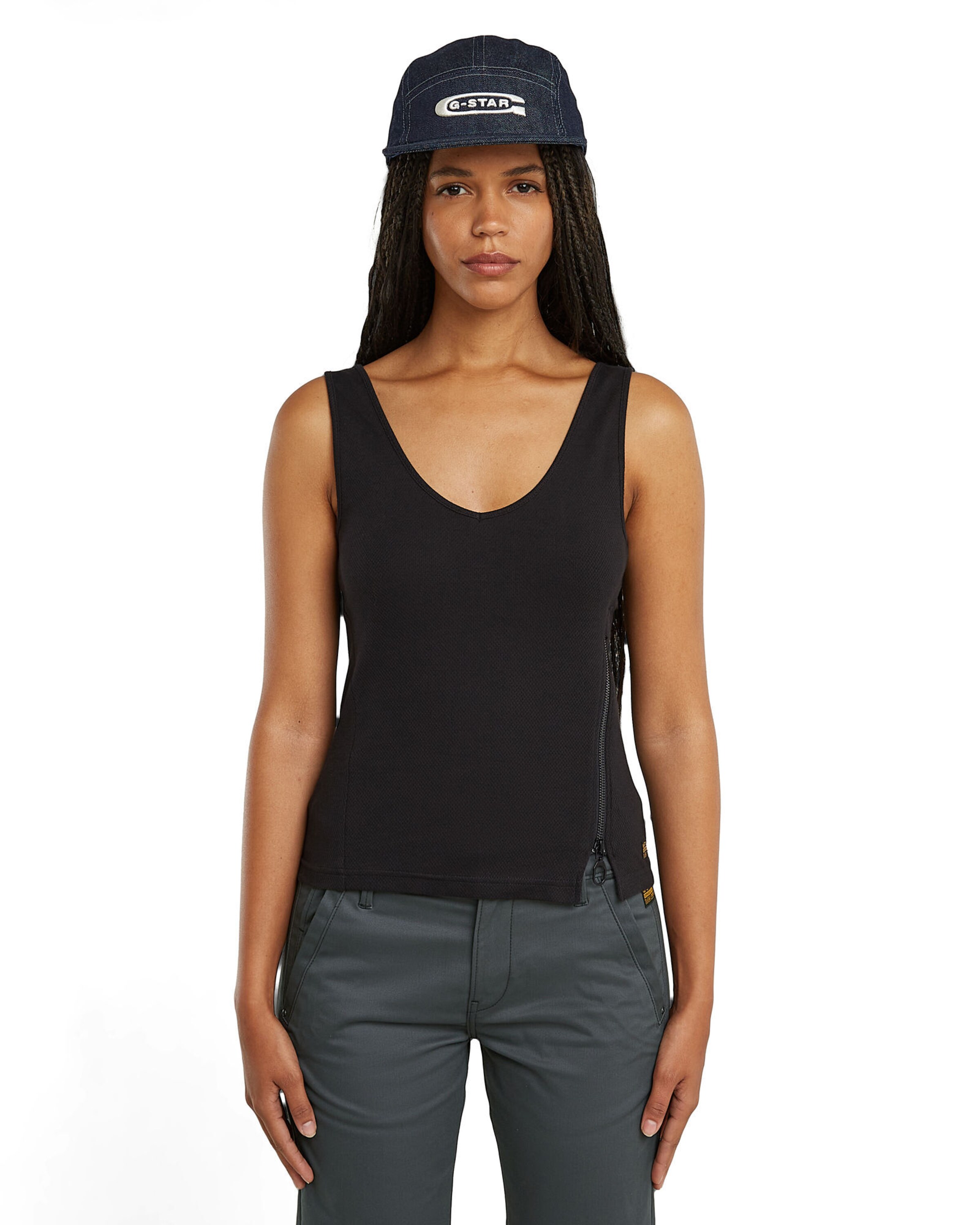 G-STAR Top in Black: front