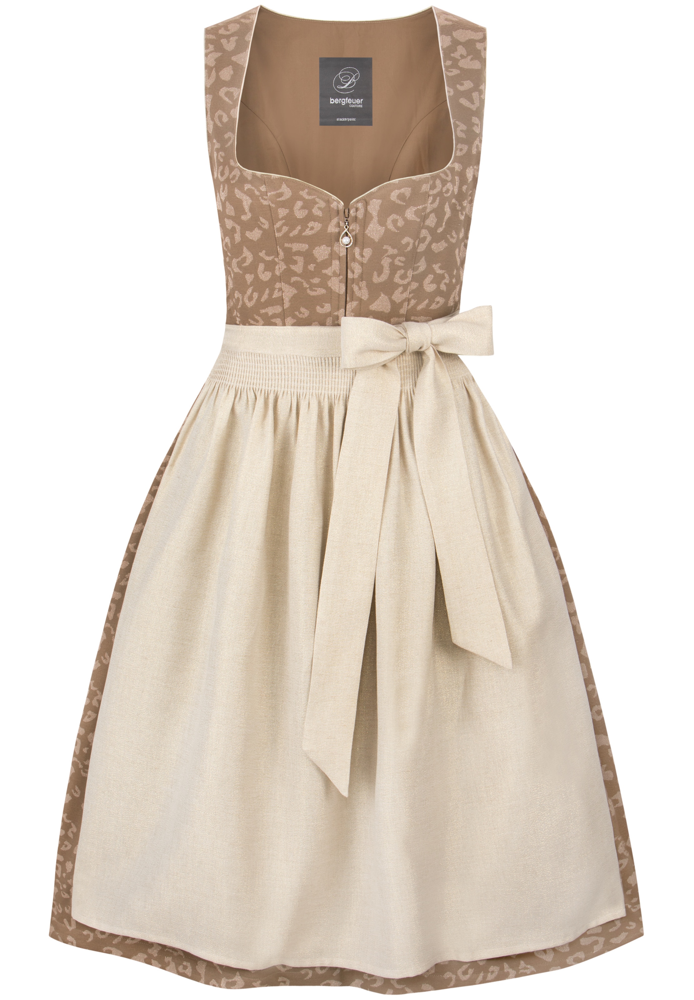 STOCKERPOINT Dirndl 'Charlotte' in Goud: voorkant