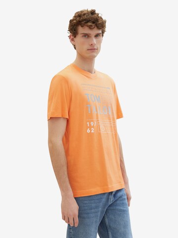 T-Shirt TOM TAILOR en orange : devant