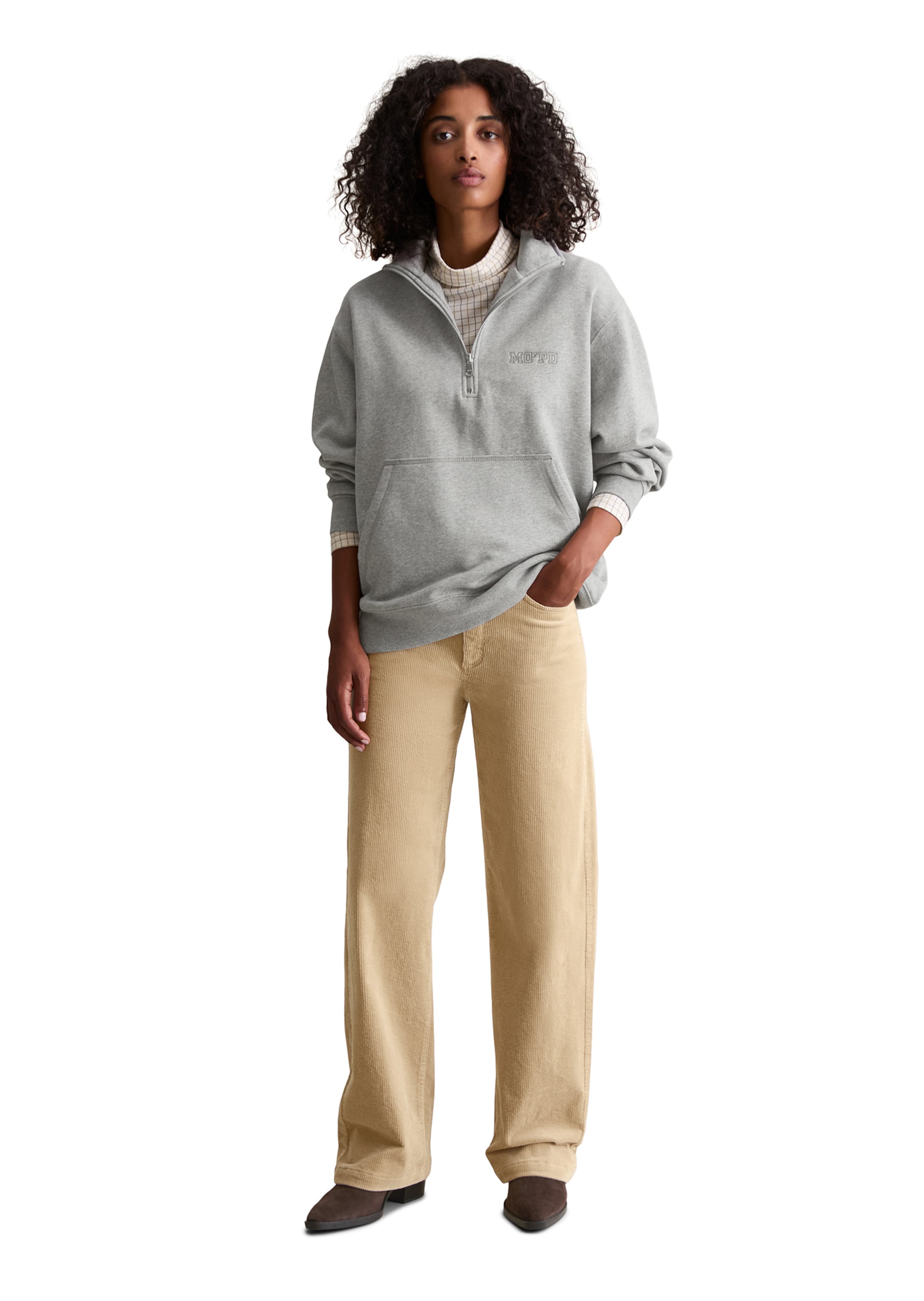 Marc O'Polo DENIM Široký strih Nohavice 'Tomma' - Béžová