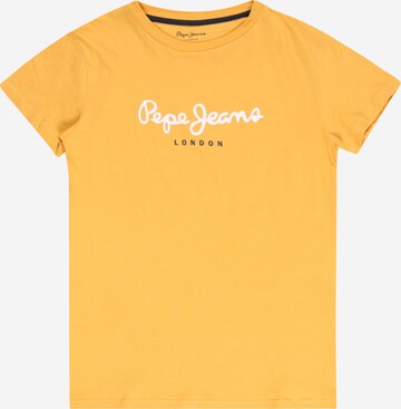 Tricou de la Pepe Jeans pe galben: față