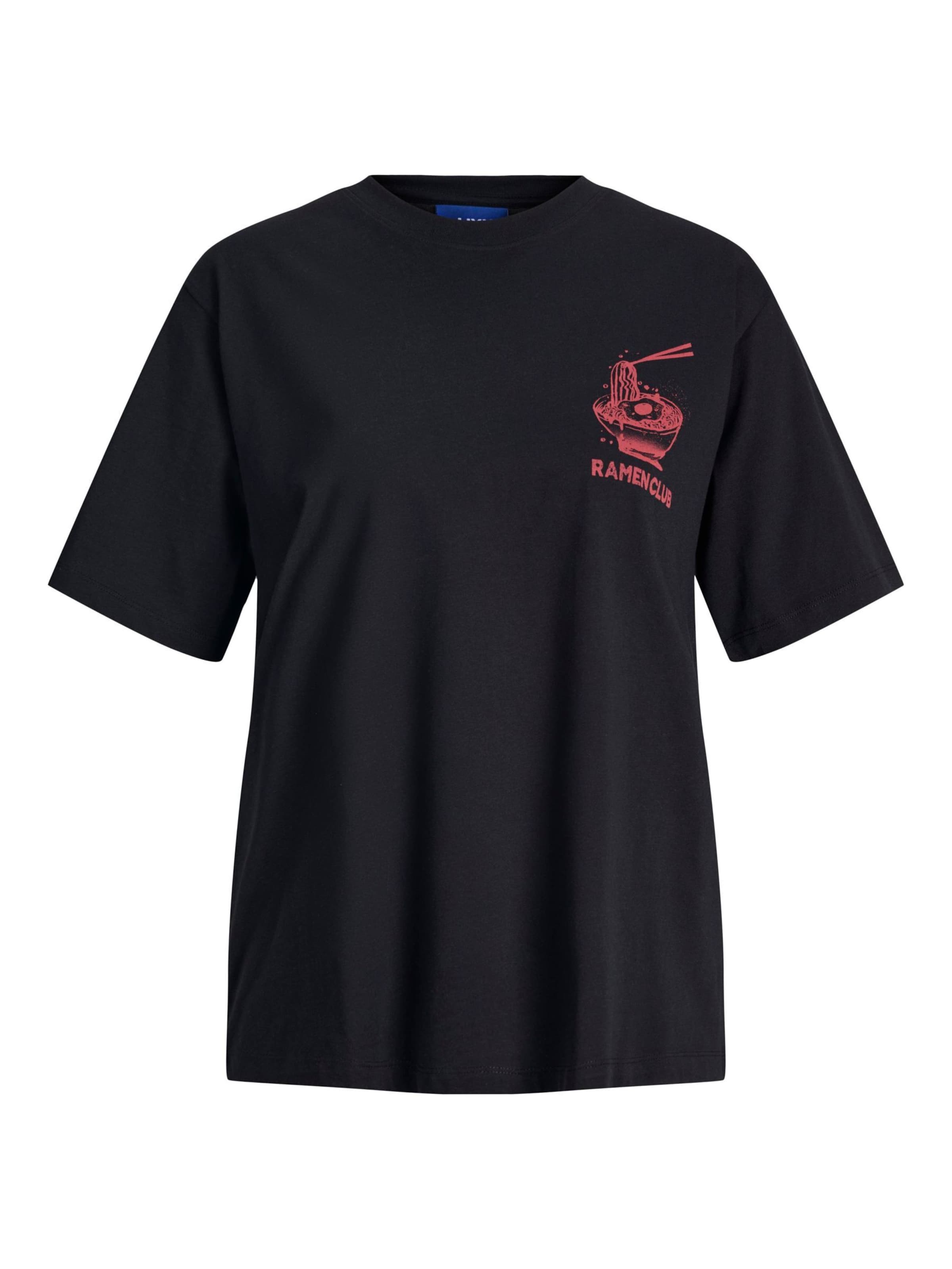 JJXX - Camiseta 'JXRamen' en negro: frente