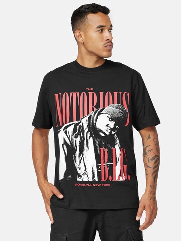 Recovered T-Shirt 'The Notorious B.I.G' in Schwarz: predná strana