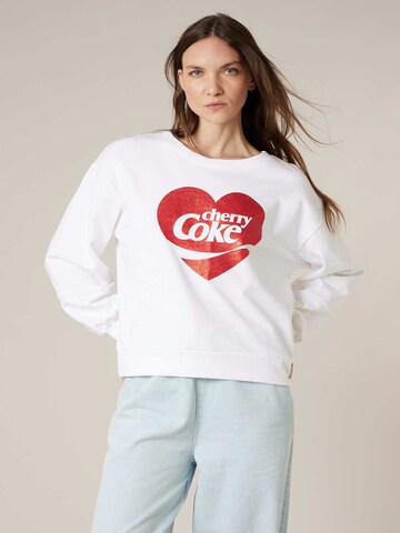 Deeluxe Sweatshirt 'Cherryna' in Weiß: Vorderseite