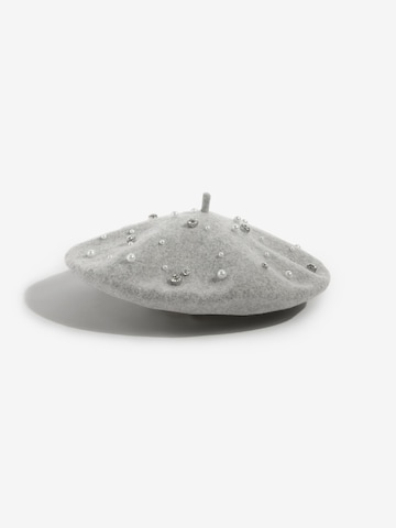 Bonnet love & roses en gris