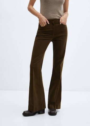 MANGO Szeroka nogawka Spodnie 'Malibu' w kolorze brązowy