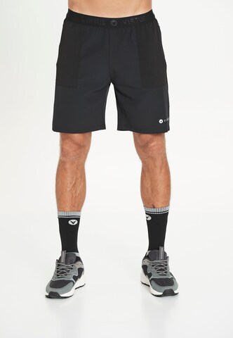 Virtus Regular Athletic Pants in Black: front