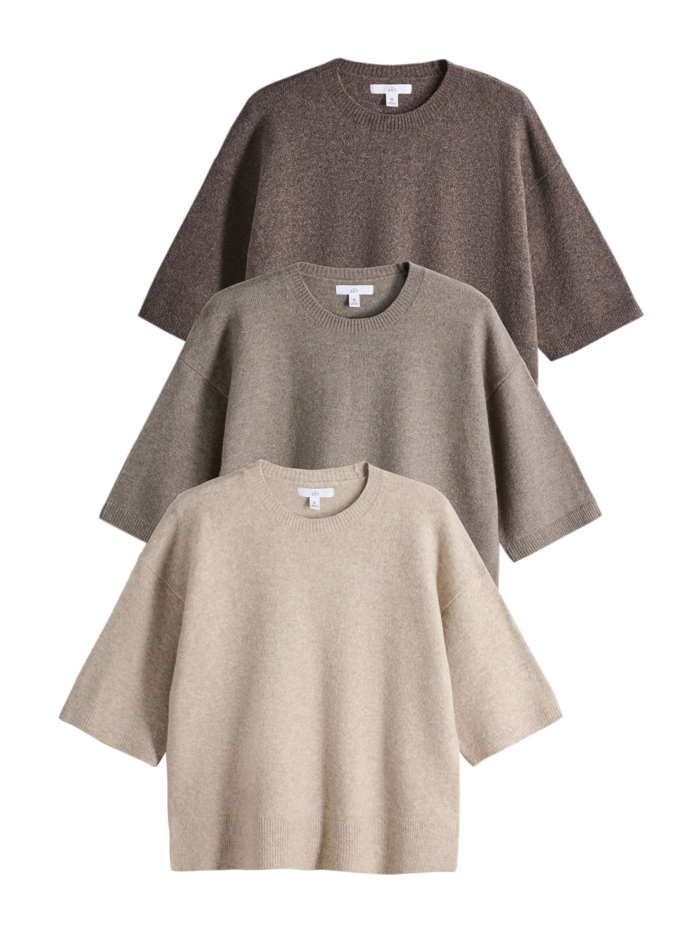 The Set Shirt in Beige: front