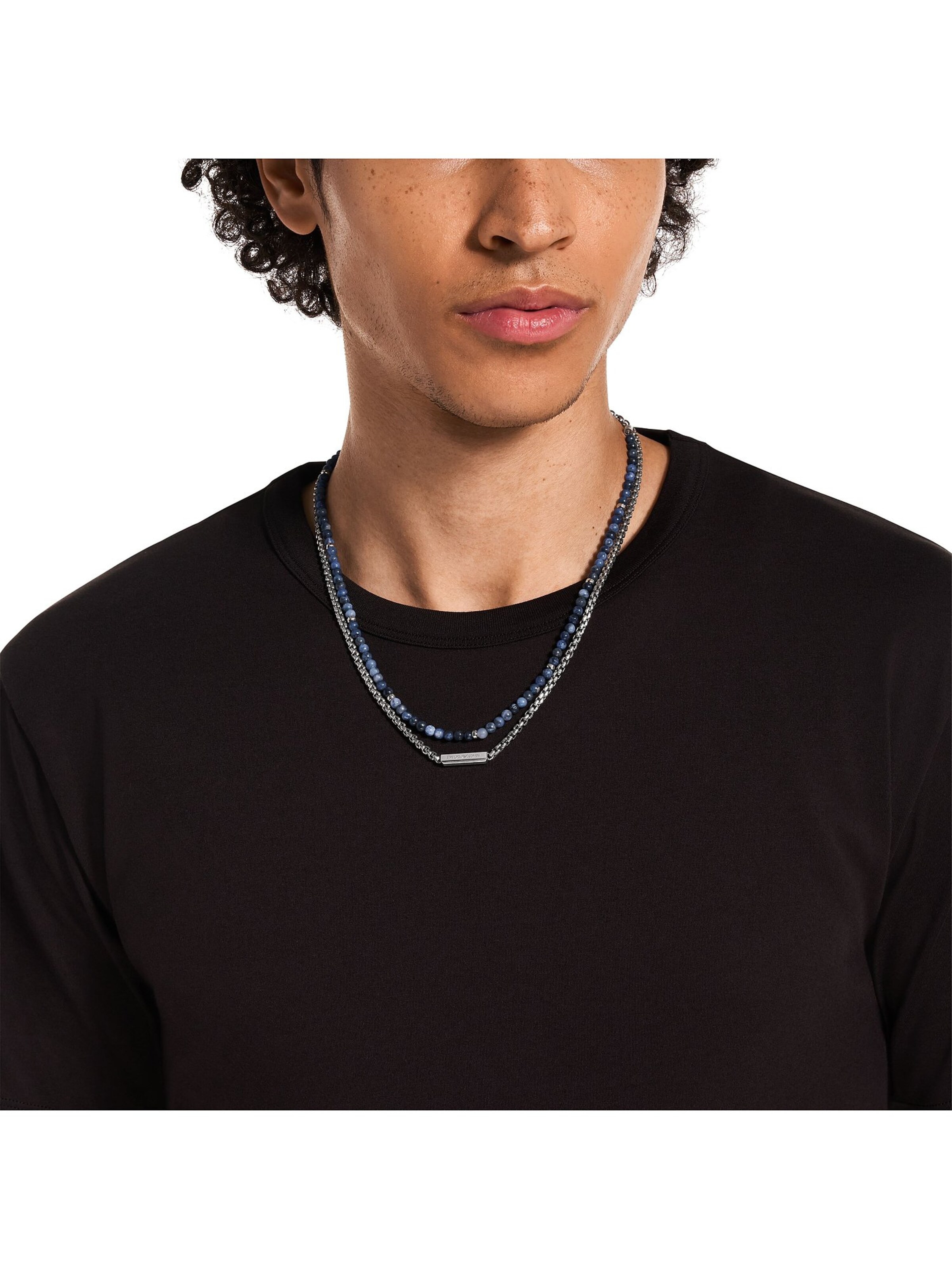 Emporio Armani Necklace in Blue: front