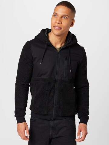 !Solid Between-Season Jacket in Black: front