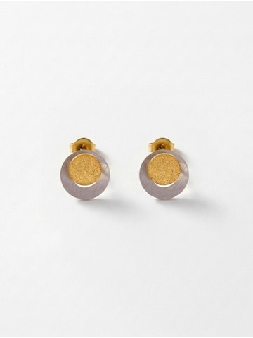DNSK Copenhagen Örhängen 'LIV Waterproof 18K Gold Plated 2in1 Open Earring – Brushed/Sanded Stainless Steel' i guld: framsida