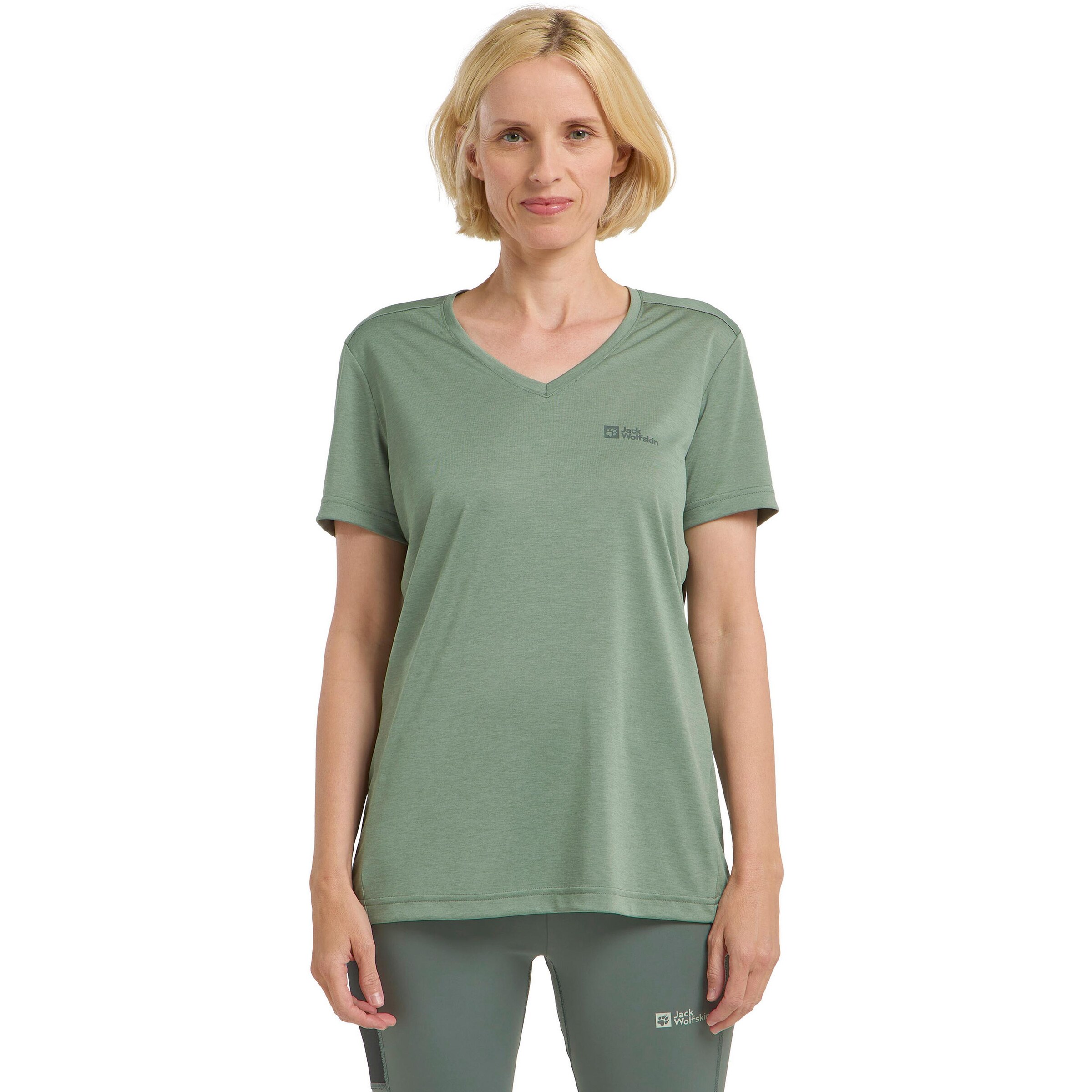 JACK WOLFSKIN Performance Shirt in Green: front