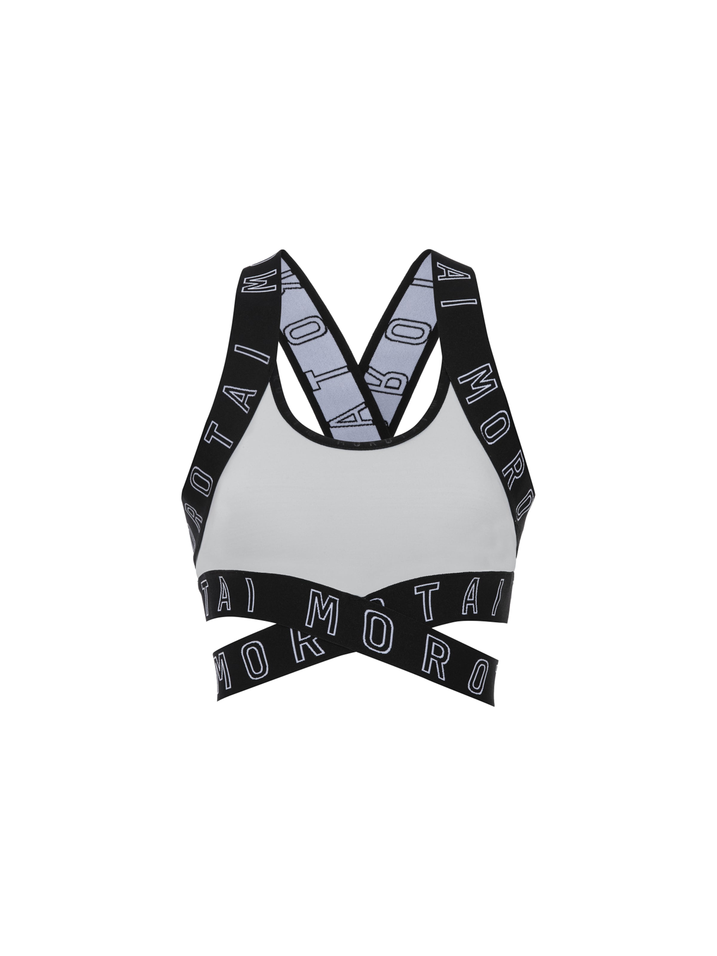 MOROTAI Sport bh in de kleur Lichtgrijs / Zwart / Wit, Productweergave