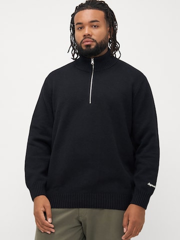 Jack & Jones Plus - Jersey 'JORNORREBRO' en negro: frente