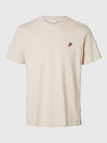 T-Shirt SELECTED HOMME en beige