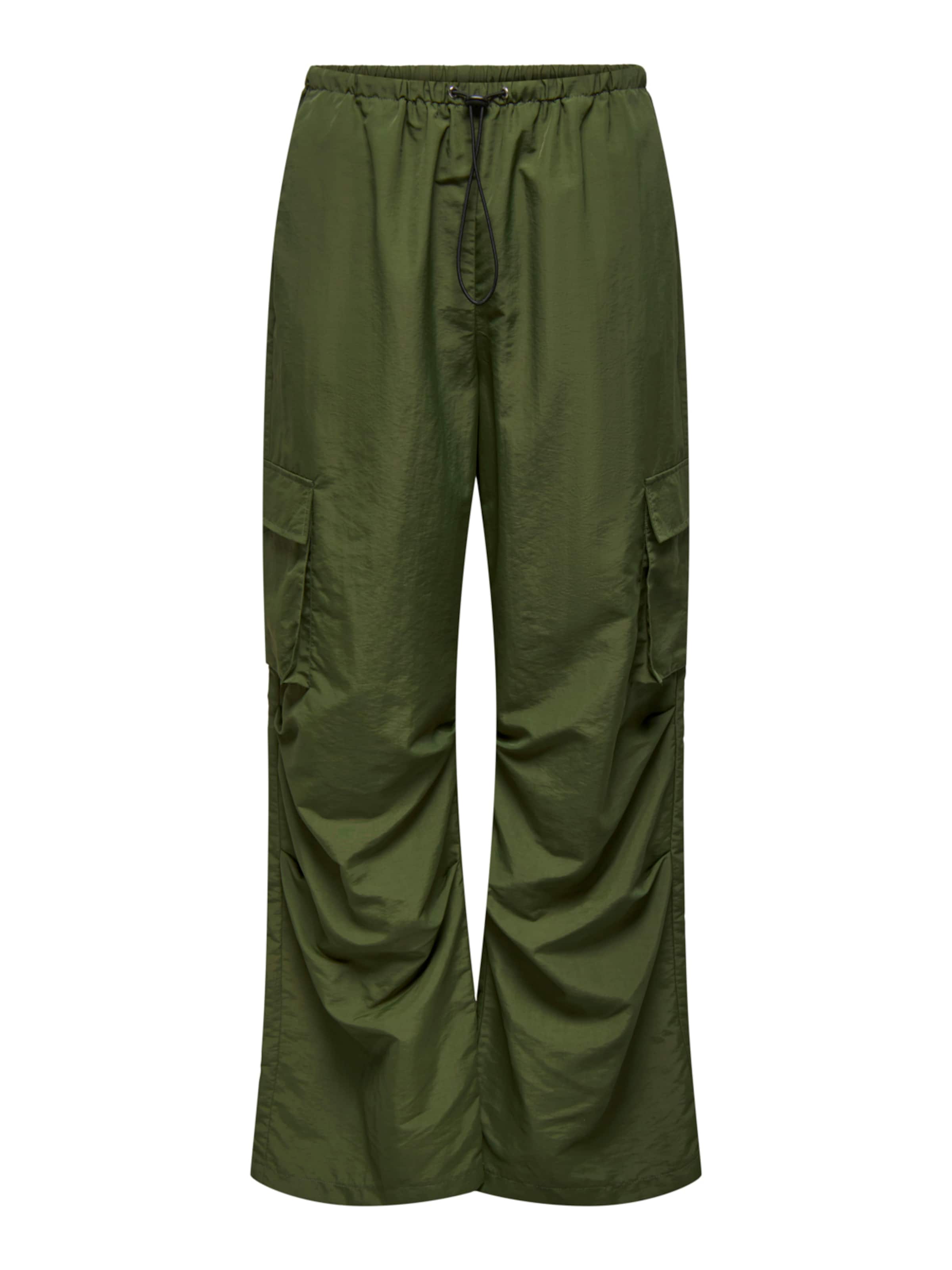 Wide leg Pantaloni cargo 'HUNGER' di ONLY in verde: frontale