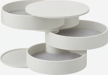 UNIQ Beauty Jewelry storage 'Rotating Round Jewelry Organizer with 4 Compartments - White' in White: front