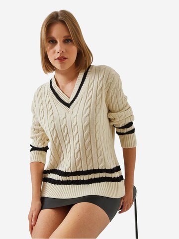 Bianco Lucci Kampsun 'Pullover', värv beež