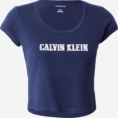 XXS dydžio Marškinėliai iš Calvin Klein Jeans, spalva – tamsiai mėlyna / balta, Prekių apžvalga