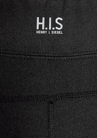 H.I.S Skinny Sporthose in Schwarz