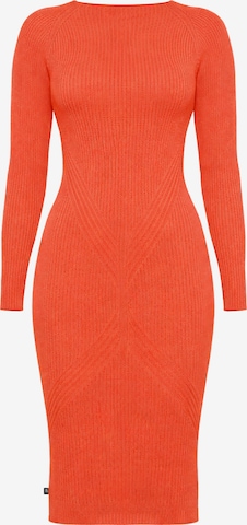 Süel knitwear Strickkleid 'Gabi' in Orange: Vorderseite