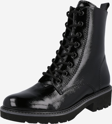 GABOR Lace-Up Ankle Boots in Black: front