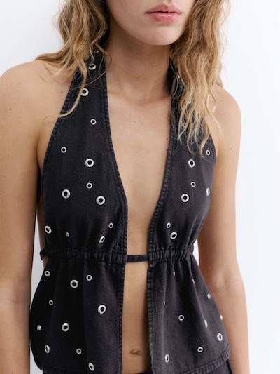 fekete Pull&Bear Póló 'CAMISETA PACIFIC' - XS, Termék nézet