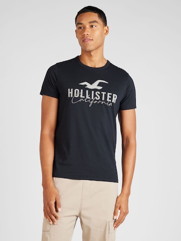 melns HOLLISTER T-Krekls: no priekšpuses