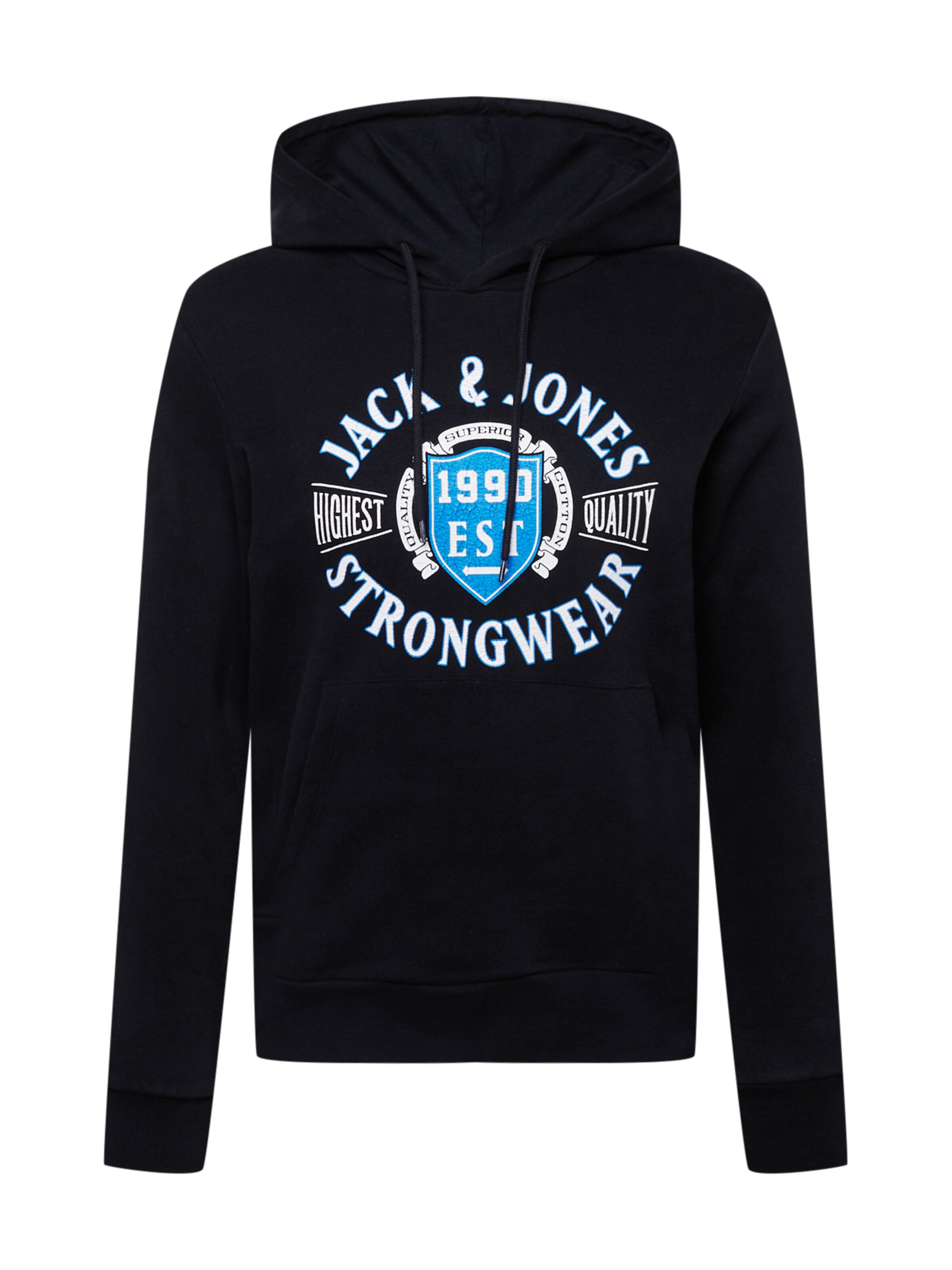JACK & JONES Sweatshirt 'New Denim' in Zwart: voorkant