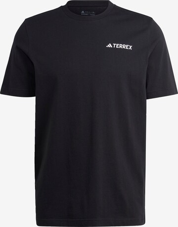 ADIDAS TERREX Performance Shirt 'Graphic Mtn 2.0' in Black: front