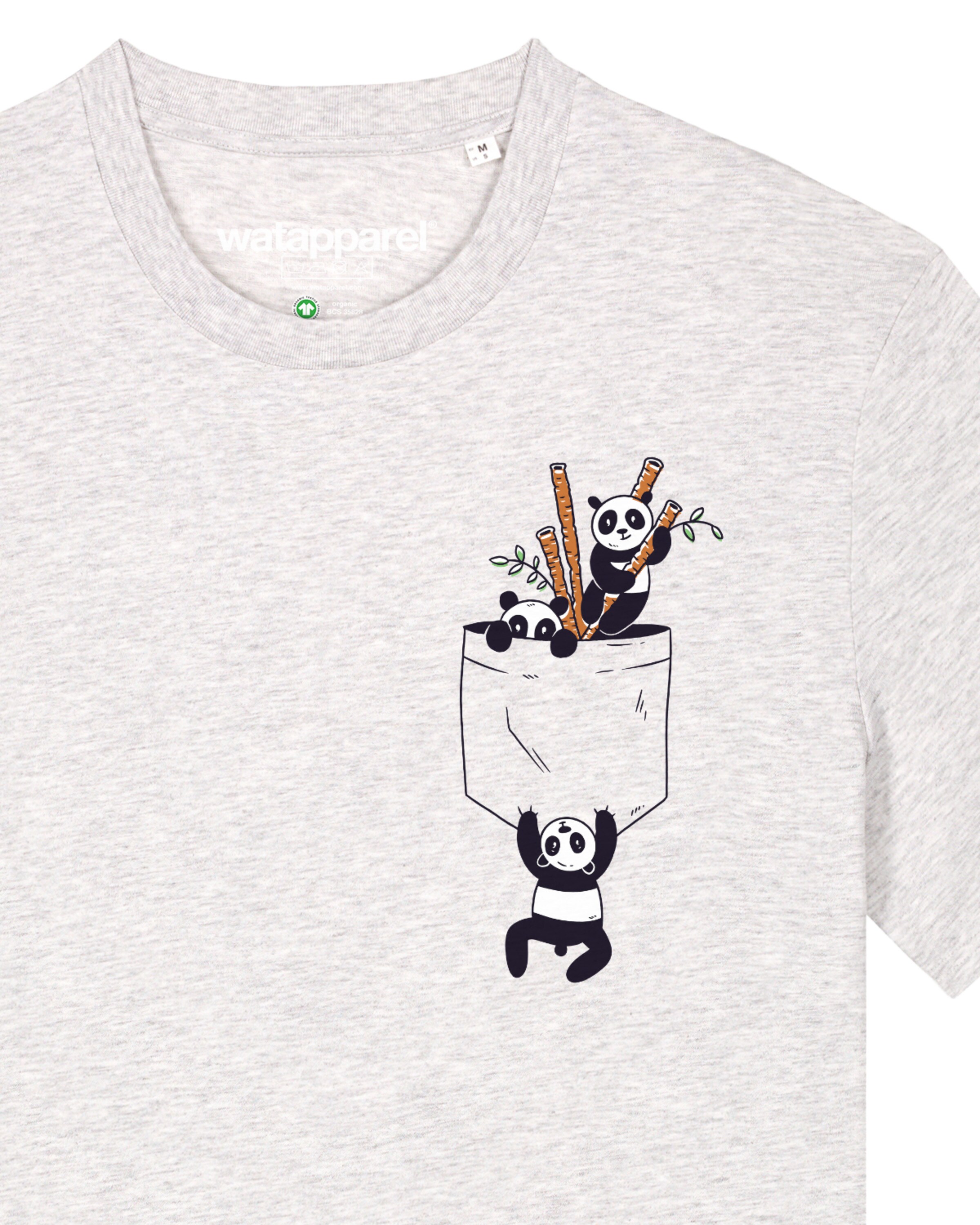 Maglietta ' Pocket Pandas ' di Watapparel in grigio