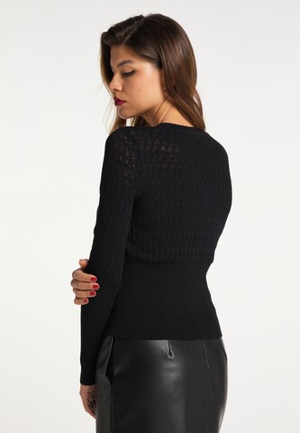 faina Knit Cardigan in Black