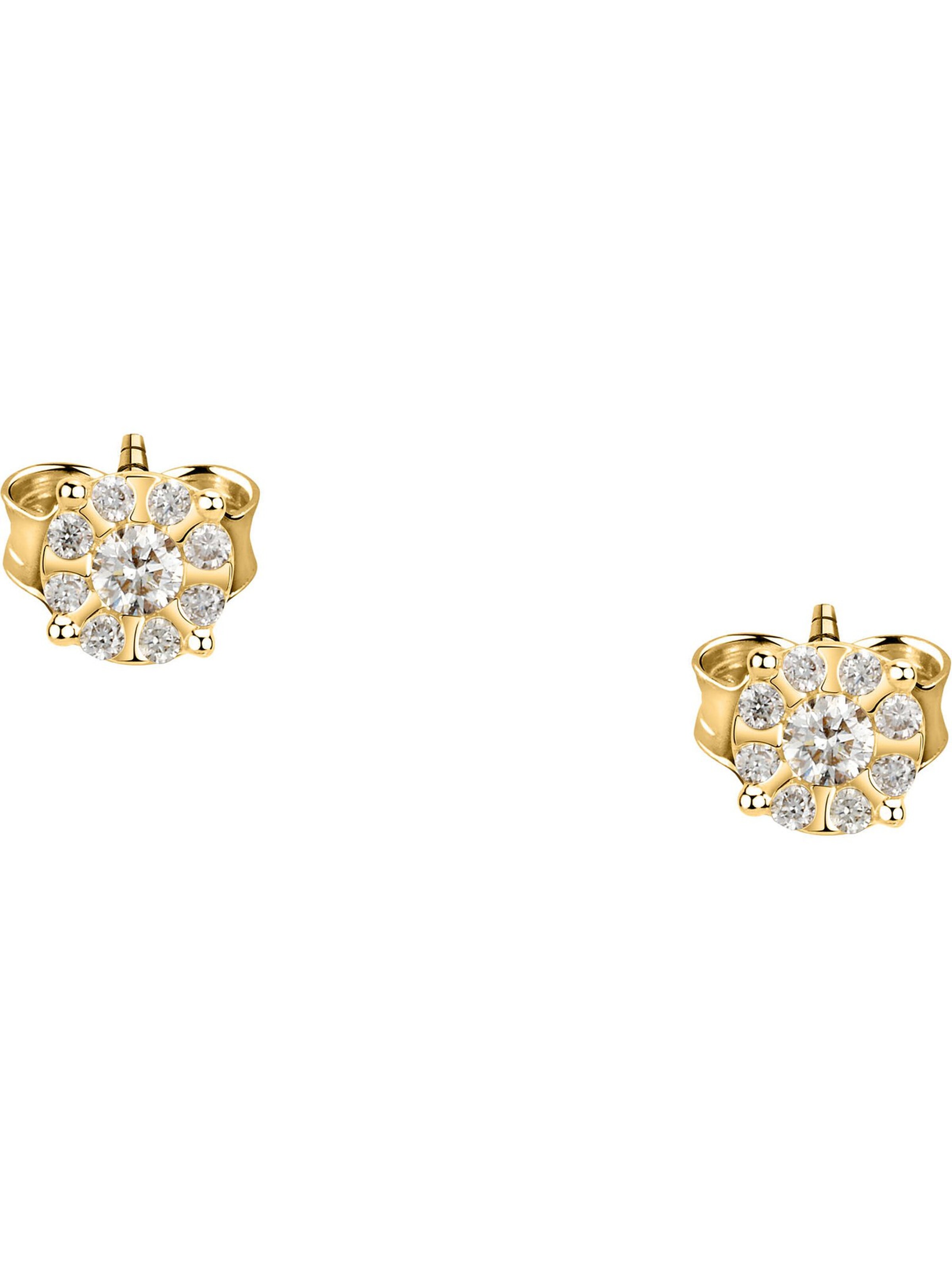 CHRIST Ohrringe in Gelb: Vorderseite