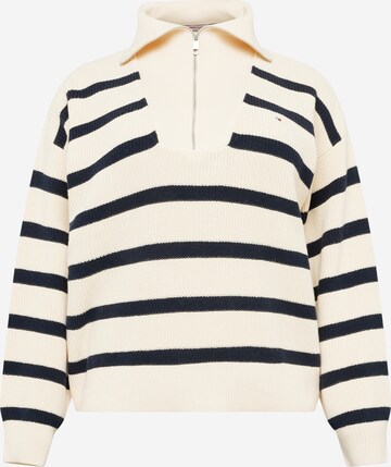 Tommy Hilfiger Curve Pullover i hvid: forside