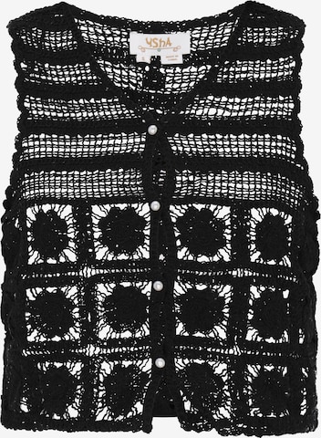 Gilet in maglia 'Fashion Look' di usha FESTIVAL in nero: frontale