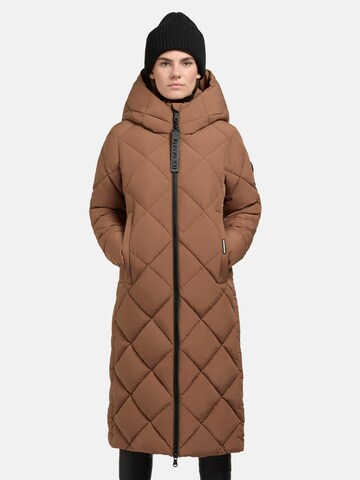 Manteau d’hiver ' Elow-YM ' khujo en marron : devant
