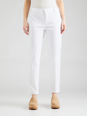 Coupe slim Pantalon chino 'Summer Spririt' MAC en blanc : devant